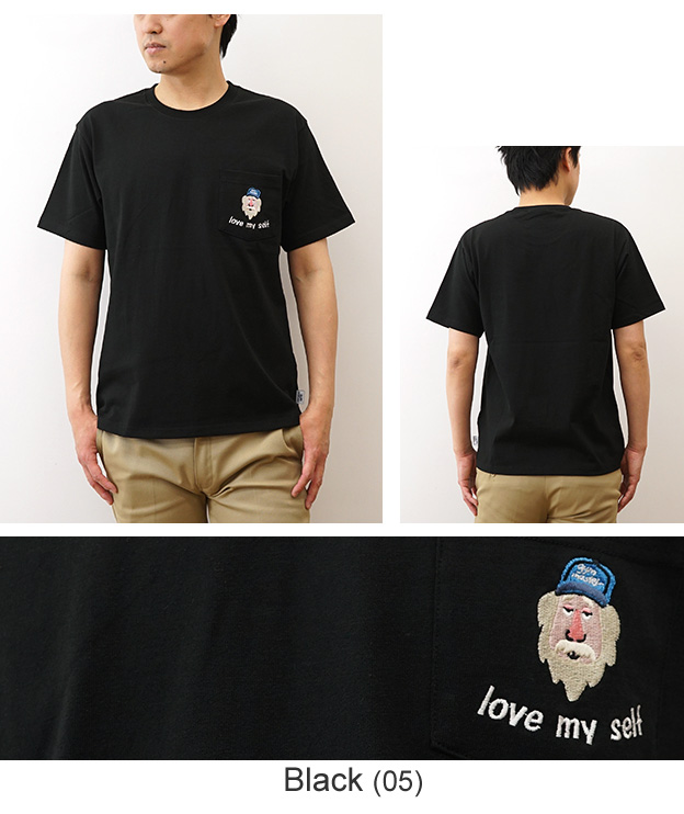 gym master ジムマスター Tシャツ メンズ レディース 7.4oz love my self 刺繍 ポケット 半袖 ポケT 白 黒 大きいサイズ 綿100% アメカジ 夏 おしゃれ G521791 | gym master | 14