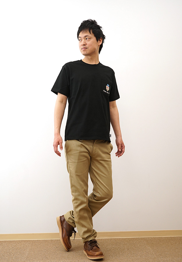 gym master ジムマスター Tシャツ メンズ レディース 7.4oz love my self 刺繍 ポケット 半袖 ポケT 白 黒 大きいサイズ 綿100% アメカジ 夏 おしゃれ G521791 | gym master | 07