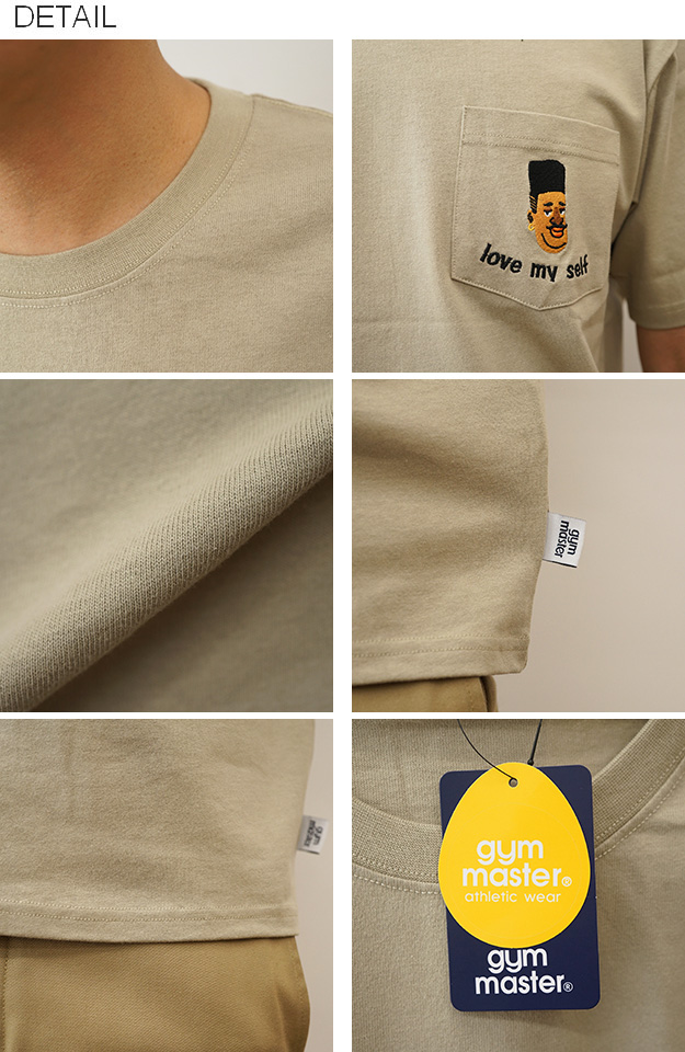 gym master ジムマスター Tシャツ メンズ レディース 7.4oz love my self 刺繍 ポケット 半袖 ポケT 白 黒 大きいサイズ 綿100% アメカジ 夏 おしゃれ G521791 | gym master | 10