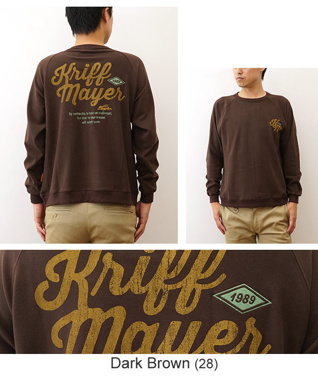 KRIFF MAYER（クリフメイヤー） 長袖 Tシャツ もちのび 刺繍 ラグラン