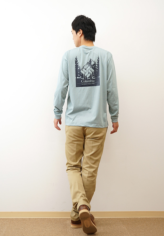 Columbia コロンビア 長袖 Tシャツ ロンT アーバンハイク グラフィック メンズ レディース 白 黒 吸湿速乾 アウトドア キャンプ ブランド おしゃれ PM0571 | Columbia | 06