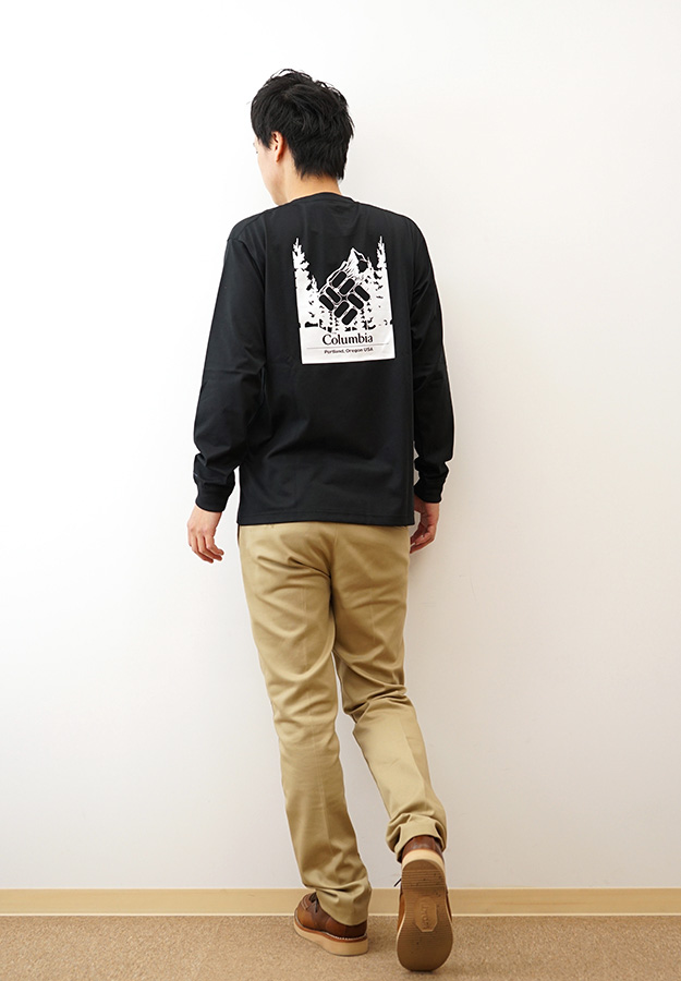 Columbia コロンビア 長袖 Tシャツ ロンT アーバンハイク グラフィック メンズ レディース 白 黒 吸湿速乾 アウトドア キャンプ ブランド おしゃれ PM0571 | Columbia | 08