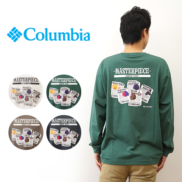 Columbia コロンビア 長袖 Tシャツ ロンT フォートモーニング グラフィック メンズ レディース オーバーサイズ 吸湿速乾 バックプリント アウトドア PM0578 | Columbia