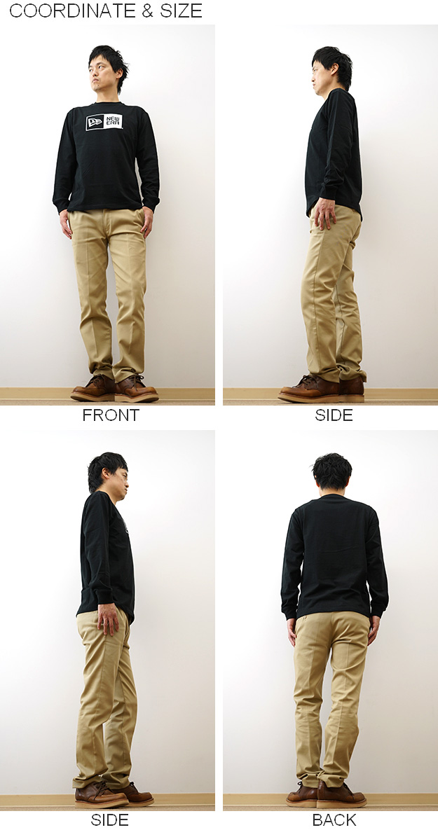 New Era ニューエラ 長袖 コットン Tシャツ Pattern Box Logo ボックスロゴ ロンT メンズ レディース 黒 白 アメカジ ストリート おしゃれ 14682713 14682715 | NEW ERA | 05