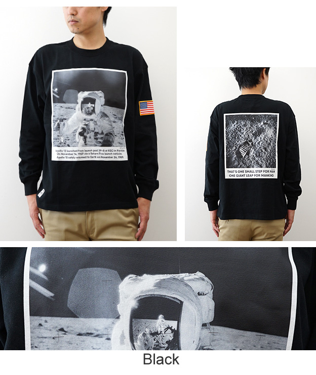 CHUMS（チャムス） 長袖 Tシャツ ロンT スペースフォトブラッシュド