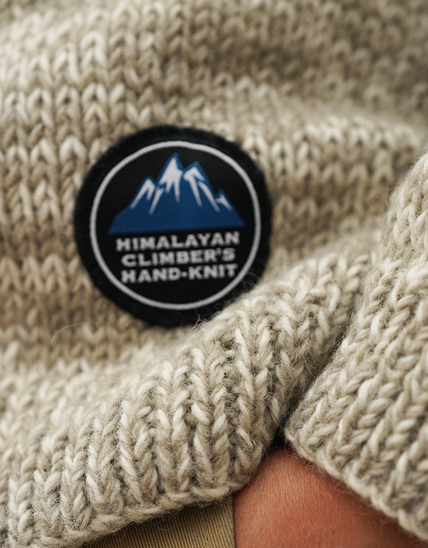 手編み ジャガード クルー セーター HIMALAYAN CLIMBER'S HAND-KNIT