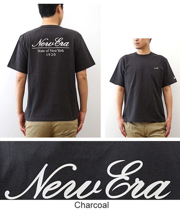 New Era ニューエラ 半袖 ウォッシュド コットン Tシャツ Classic Script Logo メンズ レディース 綿100％ 7.5oz 厚手 オーバーサイズ 14856633 14856635 | NEW ERA | 10