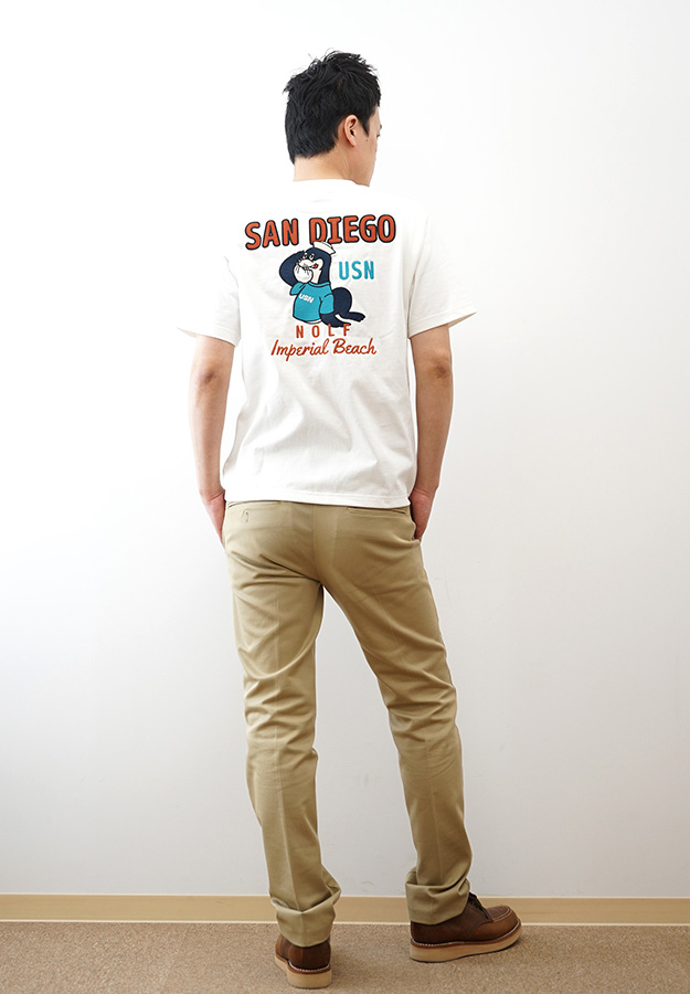 AVIREX アヴィレックス 半袖 Tシャツ SAN DIEGO SEA LION メンズ レディース 速乾 刺繍 アメカジ ストリート カジュアル ブランド おしゃれ 白 黒 7836134007 | AVIREX | 02