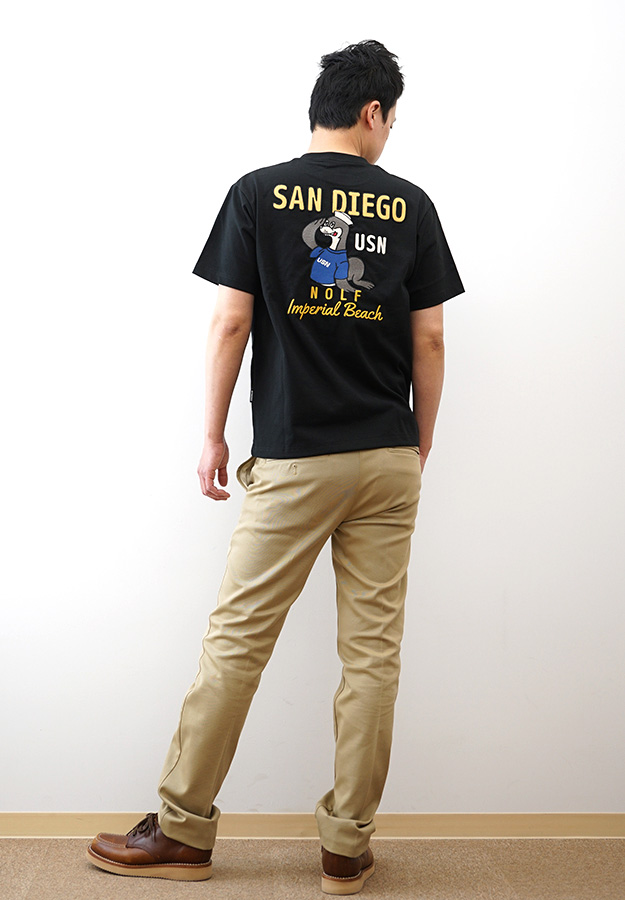 AVIREX アヴィレックス 半袖 Tシャツ SAN DIEGO SEA LION メンズ レディース 速乾 刺繍 アメカジ ストリート カジュアル ブランド おしゃれ 白 黒 7836134007 | AVIREX | 04