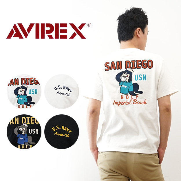 AVIREX �A���B���b�N�X ���� T�V���c SAN DIEGO SEA LION �����Y ���f�B�[�X ���� �h�J �A���J�W �X�g���[�g �J�W���A�� �u�����h ������� �� �� 7836134007