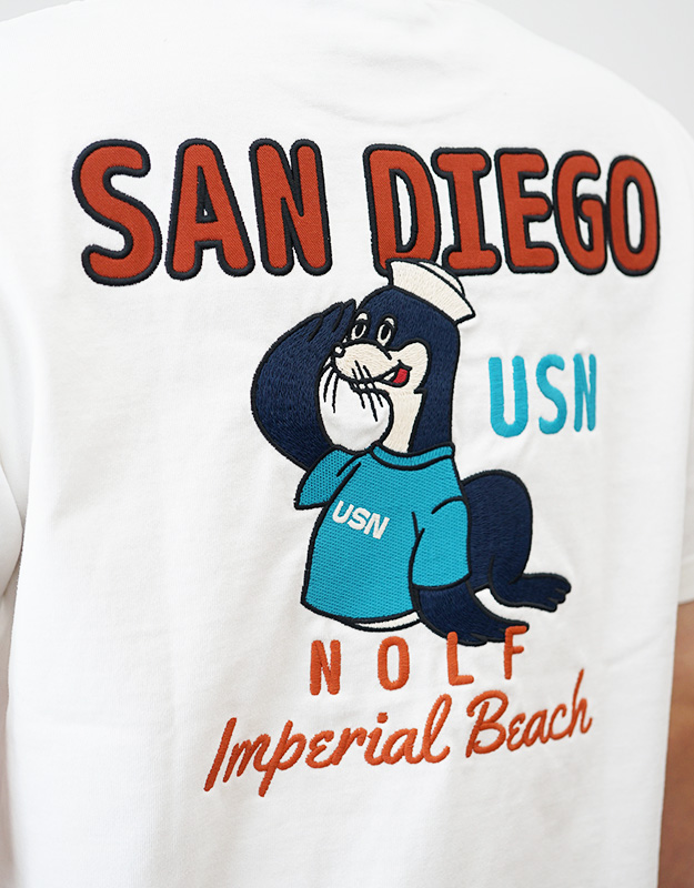 AVIREX アヴィレックス 半袖 Tシャツ SAN DIEGO SEA LION メンズ レディース 速乾 刺繍 アメカジ ストリート カジュアル ブランド おしゃれ 白 黒 7836134007 | AVIREX | 06
