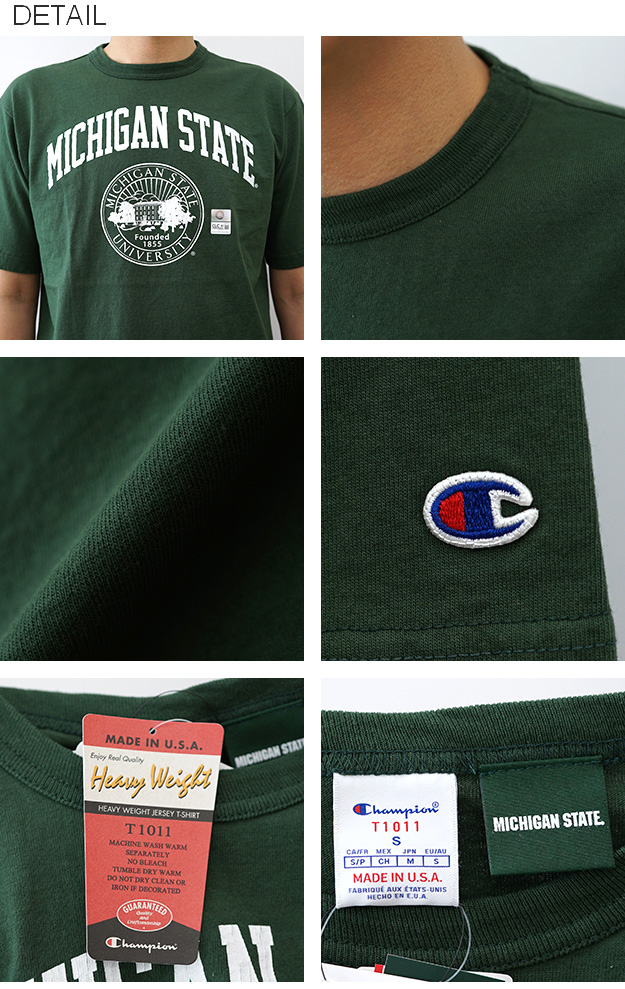 Champion（チャンピオン） T1011 半袖 Tシャツ カレッジ ロゴ プリント