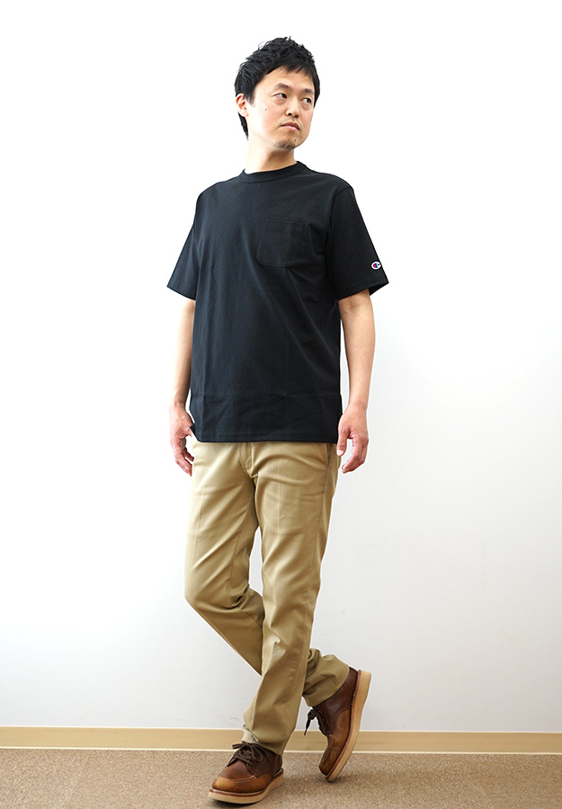 【極上フェードUSA製】チャンピオン T1011 ナス紺 ポケT XL Champion（チャンピオン） T1011 半袖 ポケット Tシャツ ポケT ティー