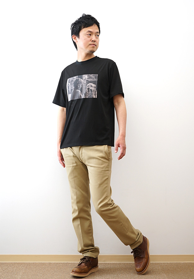 モノクロ フォトプリント Tシャツ Allowed to Unfold アロウドトゥアンフォールド 接触冷感 半袖 メンズ 吸湿速乾 オーバーサイズ アメカジ 白黒 0702-6322 6・7 |  | 03