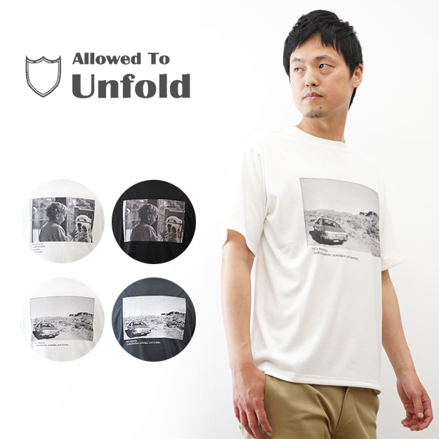 モノクロ フォトプリント Tシャツ Allowed to Unfold アロウドトゥアンフォールド 接触冷感 半袖 メンズ 吸湿速乾 オーバーサイズ アメカジ 白黒 0702-6322 6・7 | 