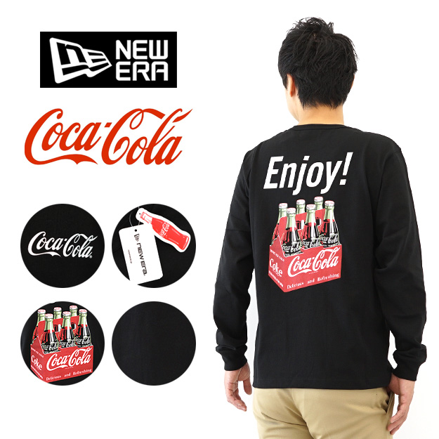 NEW ERA（ニューエラ） 長袖 Tシャツ コカ・コーラ コラボ ウォッシュ