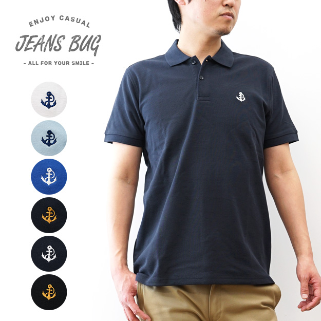 クローバーの雑貨屋様返品用ポロシャツ JEANS BUG（ジーンズバグ） ポロシャツ 半袖 CLOVER クローバー ワン