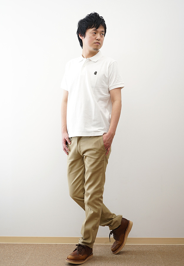 JEANS BUG（ジーンズバグ） ポロシャツ 半袖 MOAI モアイ ワンポイント