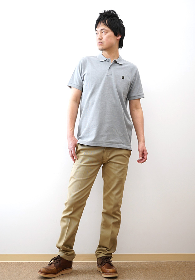 JEANS BUG（ジーンズバグ） ポロシャツ 半袖 MOAI モアイ ワンポイント