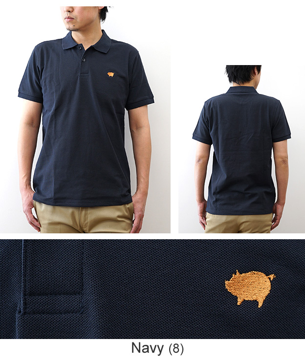 Pig ☆専用 JEANS BUG（ジーンズバグ） ポロシャツ 半袖 Pig ブタ ワンポイント