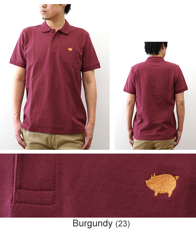 JEANS BUG（ジーンズバグ） ポロシャツ 半袖 Pig ブタ ワンポイント