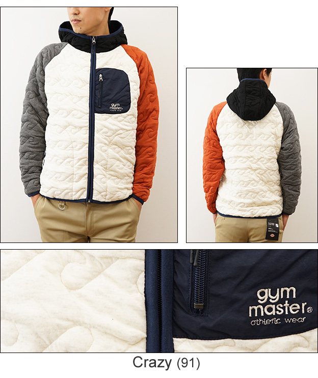 gym master ジムマスター WAVY キルト ジップ フード ジャケット