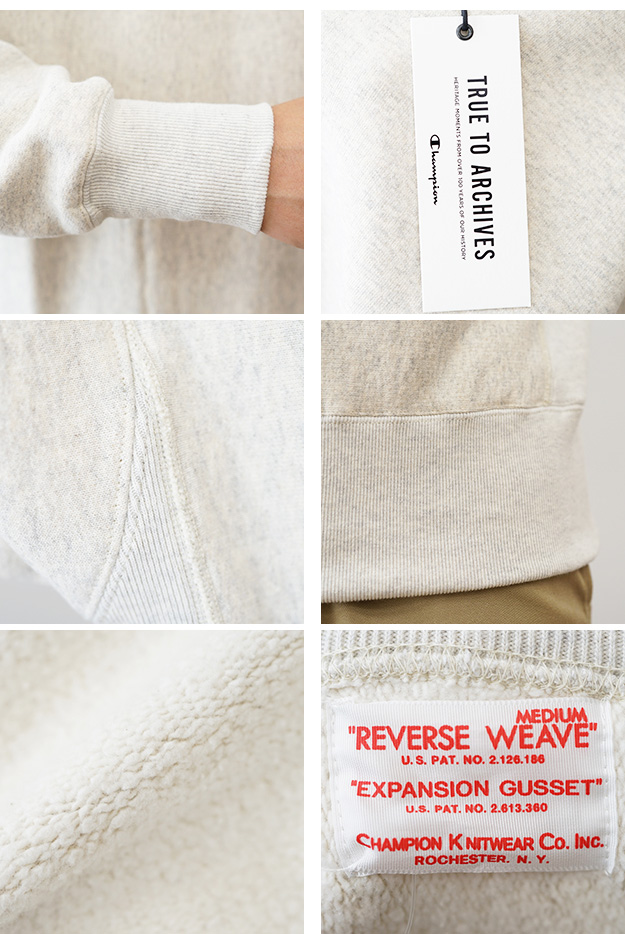 Champion チャンピオン スウェット トレーナー リバースウィーブ 2ndパテントモデル クルーネック シャツ TRUE TO ARCHIVES メンズ 厚手 裏起毛 C3-Q042 | Champion | 08