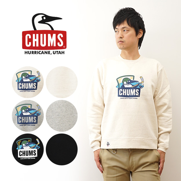 チャムス CHUMS Booby Ice Hockey Crew Top ブービーアイスホッケークルートップ レディース 秋 冬 綿100％ カジュアル ウェア 裏起毛 スウェット CH10-1462 チャムス CHUMS Booby Ice Hockey Crew Top(508374834