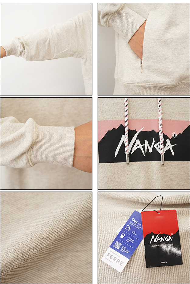 NANGA ナンガ パーカー エコ ハイブリッド ボックス ロゴ