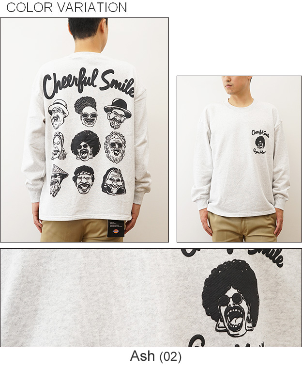 gym master ジムマスター スウェット トレーナー 10.3oz Cheerful Smile ビッグ Tee メンズ レディース 大きいサイズ アメカジ 裏毛 綿100% 春 秋 冬 G421704 | gym master | 03