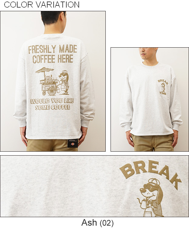 gym master ジムマスター スウェット トレーナー 10.3oz BREAK TIME ビッグ Tee メンズ レディース 大きいサイズ オーバーサイズ 裏毛 綿100% 春 秋 冬 G421706 | gym master | 03