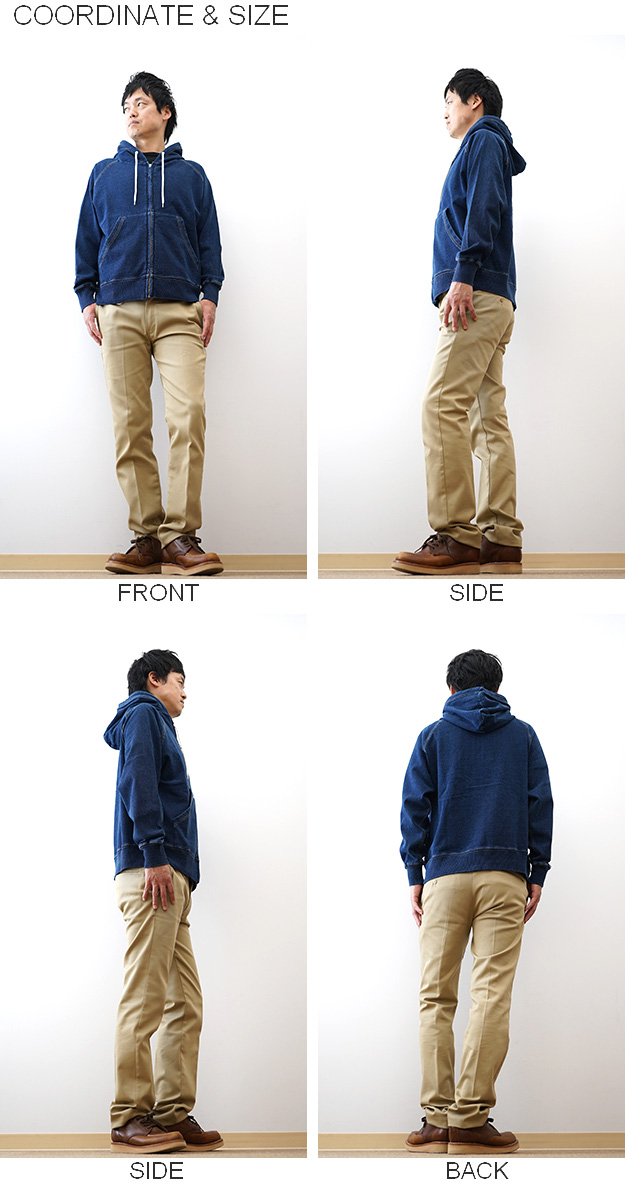 gym master（ジムマスター） 11oz インディゴ スウェット ジップ