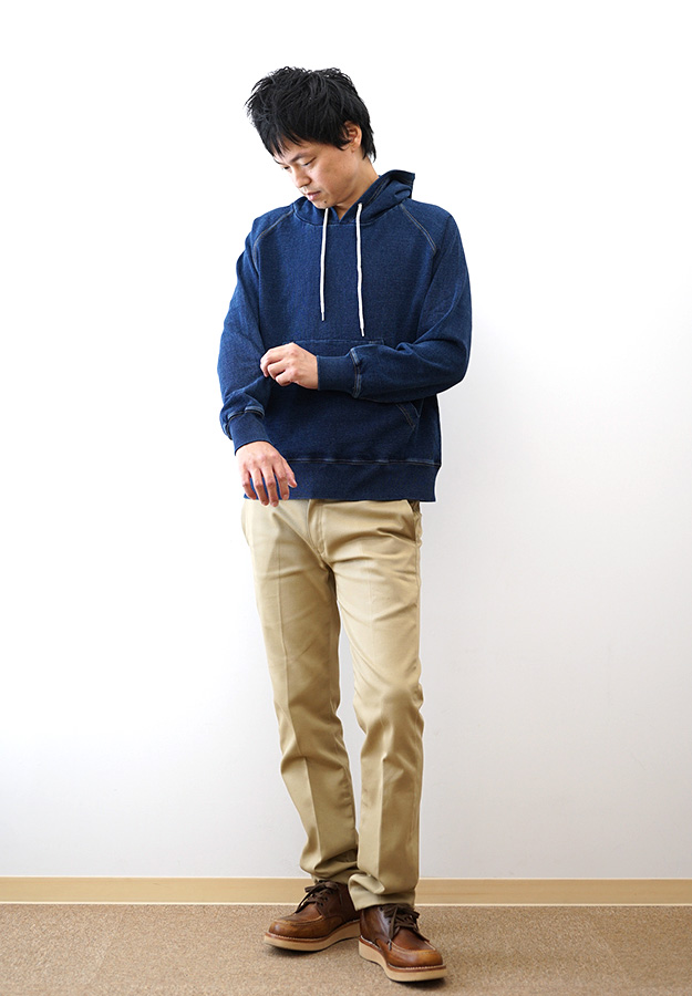 gym master（ジムマスター） 11oz インディゴ スウェット プルパーカー