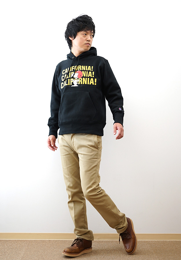 Champion チャンピオン パーカー リバースウィーブ フーデッド スウェットシャツ スヌーピー ピーナッツ コラボ アメフト プリント メンズ 厚手 裏起毛 C3-C130 | Champion | 03