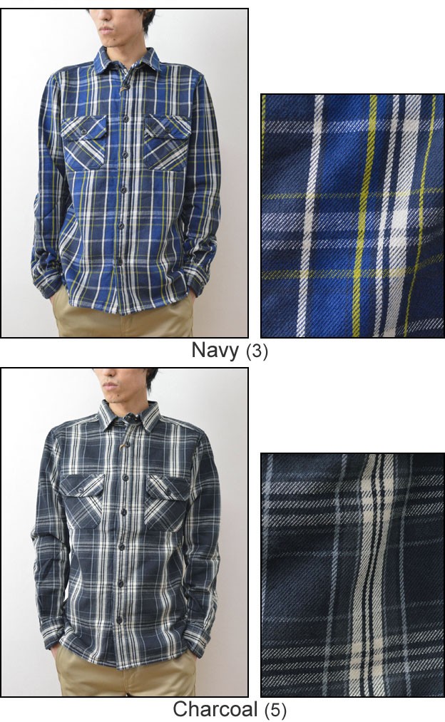 L.G.B. チェック柄 長袖ネルシャツ サイズ1 ヘビーネルシャツ）JEANSBUG オリジナルヘヴィーフランネル チェック柄
