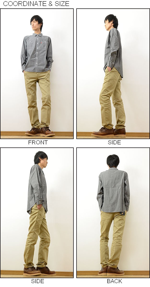 Dickies ディッキーズ グレー コットン 長袖ビジネスシャツ Lサイズ インポートライン ディッキーズ 長袖 ワークシャツ Dickies 灰色