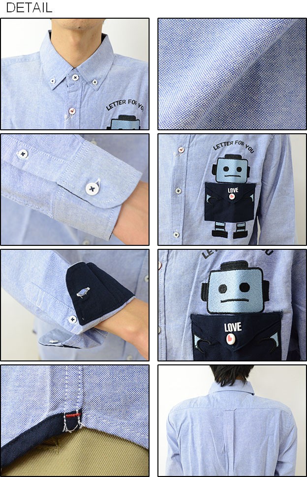 Candy Fantasy キャンディファンタジー ロボット 刺繍 レター ポケット