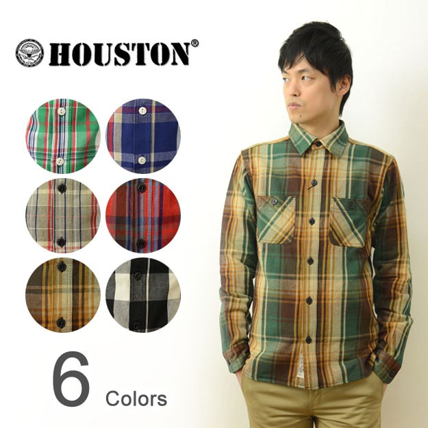 HOUSTON（ヒューストン） USA コットン デニム ワーク シャツ USA