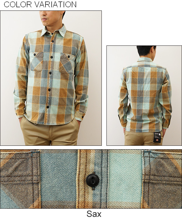 HOUSTON（ヒューストン） チェック ビエラ シャツ メンズ 長袖 シャツ