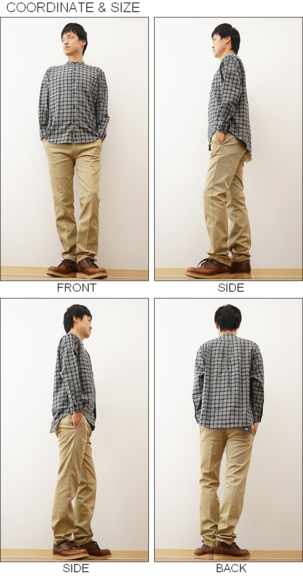 チェック シャツ 長袖 バンドカラー Allowed to Unfold アロウドトゥアンフォールド ウィンドペン メンズ オーバーサイズ 大きい サイズ XL 2L 0701-25108 |  | 01