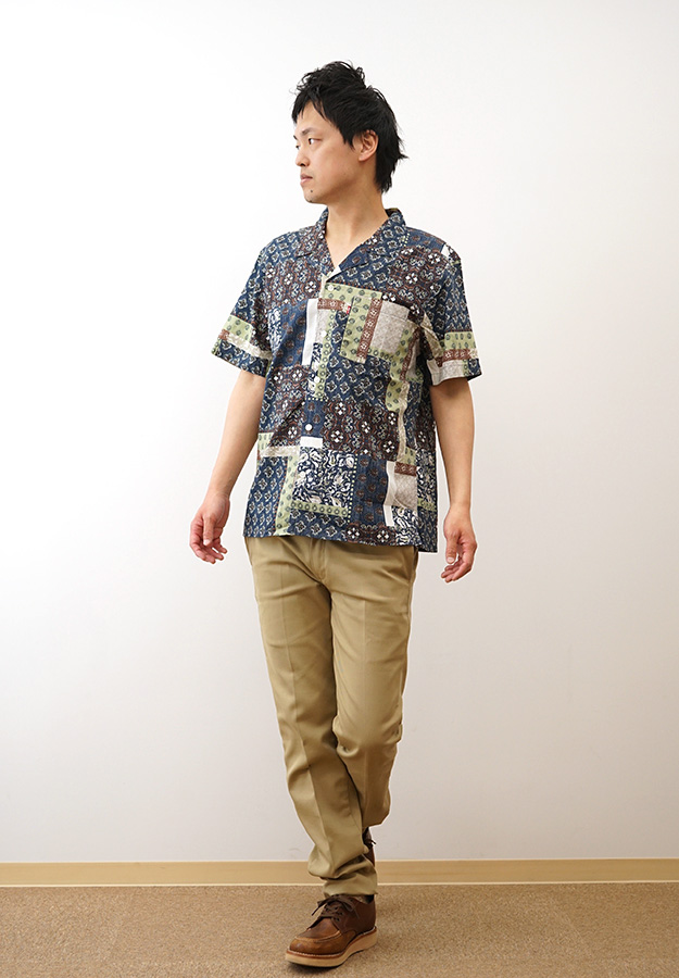 （中古）公式　LOVOT　猿彦セット(ニット×アロハシャツ) Levi's リーバイス サンセット キャンプシャツ メンズ 半袖