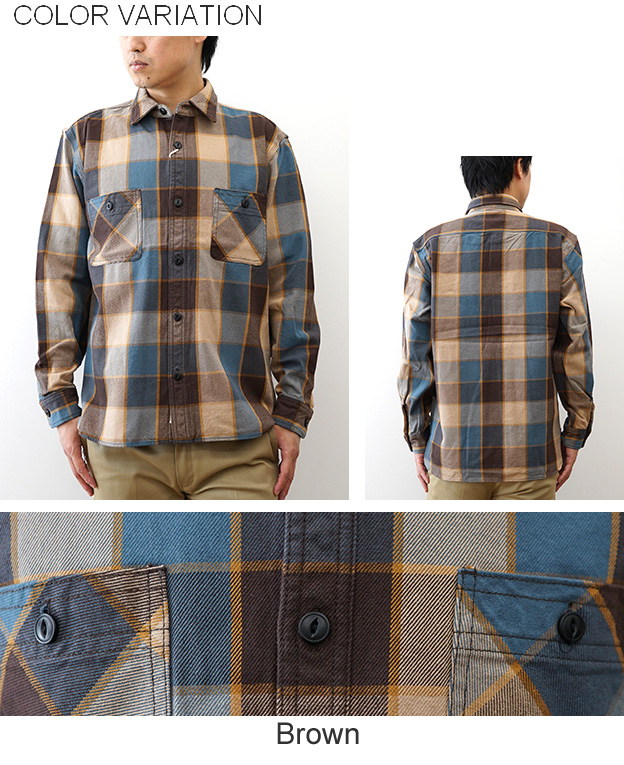 HOUSTON（ヒューストン） チェック ビエラ シャツ ネルシャツ メンズ