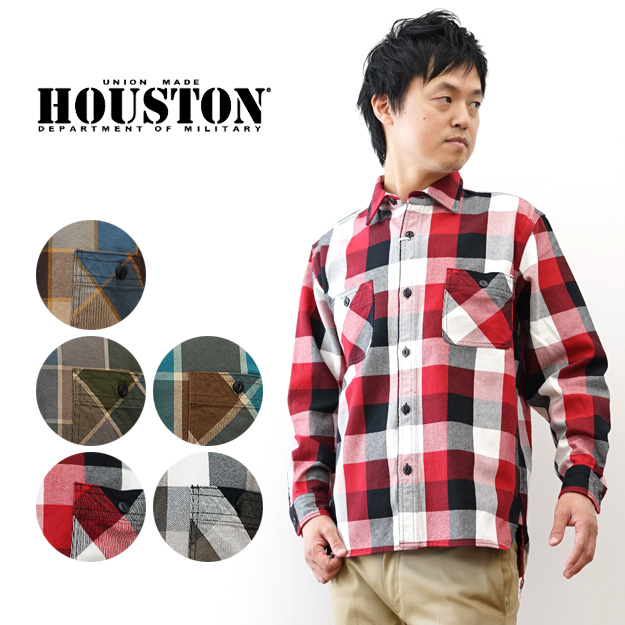 HOUSTON（ヒューストン） チェック ビエラ シャツ ネルシャツ メンズ