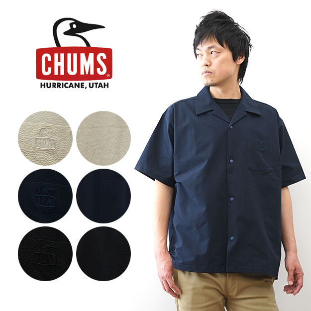 チャムさん専用 CHUMS（チャムス） シアチャッカーストレッチシャツ シアサッカー