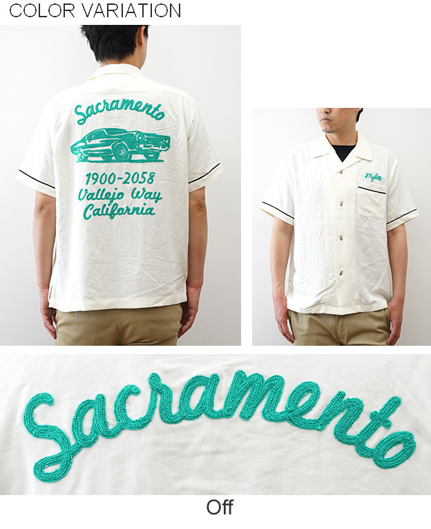 HOUSTON ヒューストン ボウリングシャツ SACRAMENTO レーヨン100% 半袖シャツ メンズ XL 大きいサイズ オープンカラー アメカジ ストリート おしゃれ 41318 | HOUSTON | 10