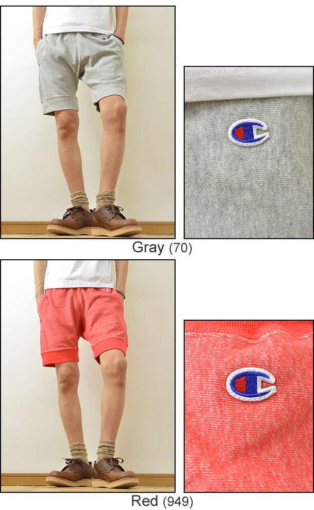 ヴィンテージリバースウィーブショートパンツ【ヒモ付き】 Champion Champion（チャンピオン） リバースウィーブ 無地