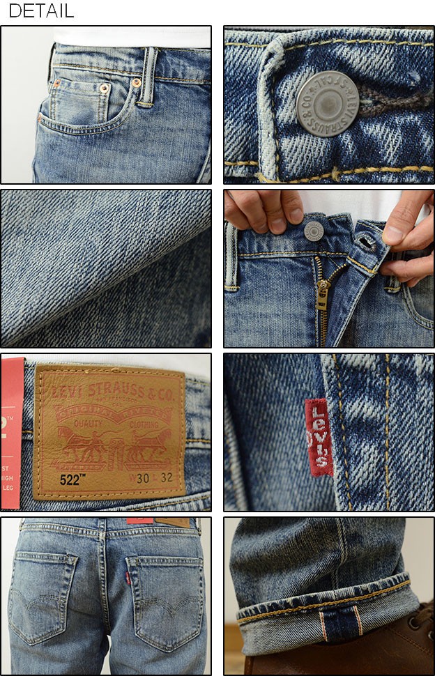 Levi's リーバイス 522 セルビッチ デニム スリム テーパード ジーンズ 