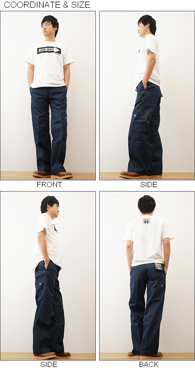 Dickies ディッキーズ ダブルニー 85283 ワーク パンツ チノパン ルーズフィット メンズ キャンプ ワイド 太い 太め 丈夫 作業着 大きい サイズ レディース | Dickies | 03