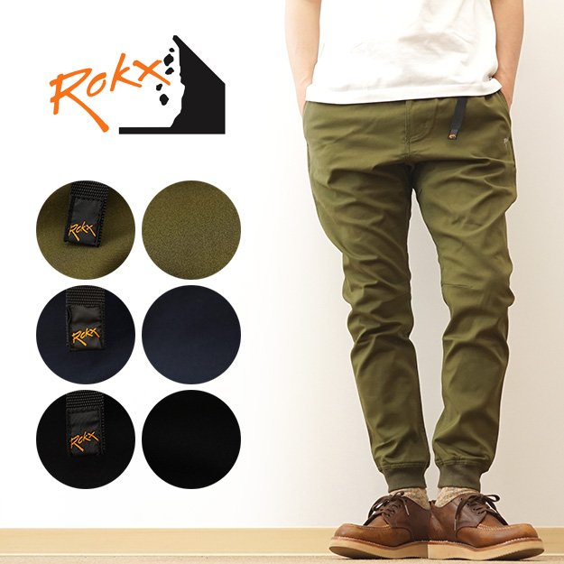 ROKX ロックス ライト トレック ウッド パンツ クライミング メンズ ジョガー 大きい サイズ 裾リブ おしゃれ キャンプ 登山 LIGHT  TREK WOOD PANT RXMS231075