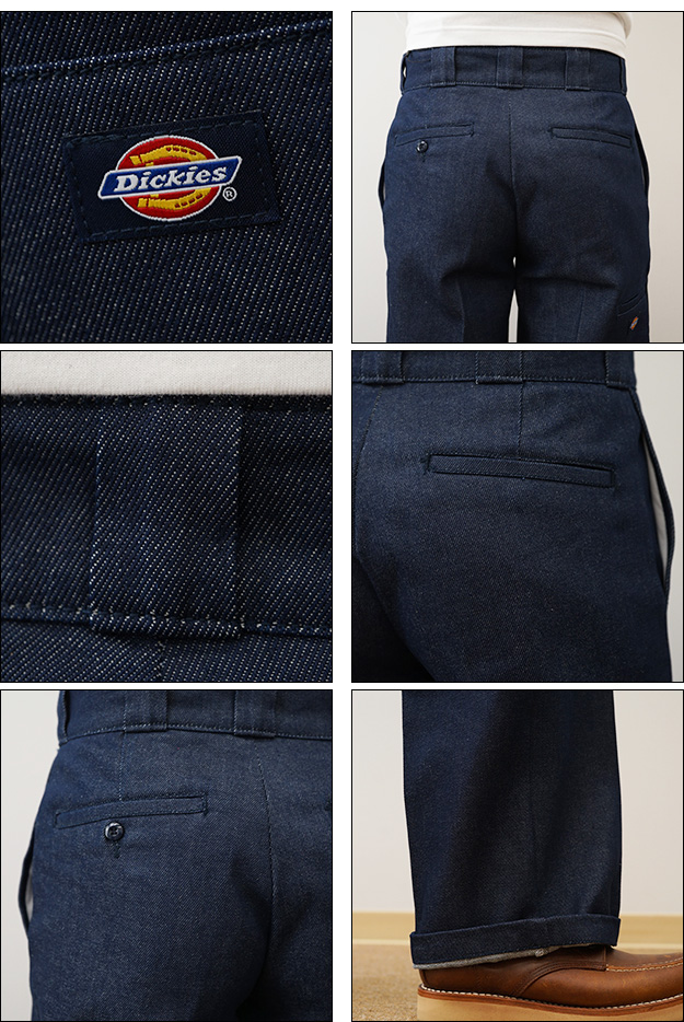 Dickies ディッキーズ デニム ダブル二ー ワーク パンツ ジーンズ メンズ 太め 太い 大きい サイズ アメカジ キャンプ Gパン ジーパン 経年変化 18452900M｜robinjeansbug｜03